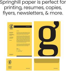 img 2 attached to 📄 Goldenrod Copy Paper - Springhill 8.5” x 11”, 24lb Bond/60lb Text, 89gsm, 500 Sheets (1 Ream) – Smooth Finish Colored Printer Paper – Versatile & Flexible Computer Paper – 024037R
