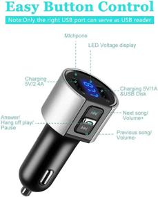 img 2 attached to Baile Wireless FM Transmitter for Car with Hands-Free Calling and Dual USB Charger - Ultimate Car Kit!