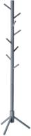 🧥 vasagle freestanding coat rack: solid wood stand with 8 hooks for entryway, hallway - gray urcr04gy logo
