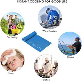 img 1 attached to 🧊 Instant Cooling Towel - Ideal for Sports, Workouts, Gym, Golf, Yoga, Travel, Camping, Outdoors - Stay Cool & Refreshed in Hot Weather - Neck & Face Cold Towel