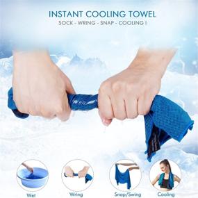 img 3 attached to 🧊 Instant Cooling Towel - Ideal for Sports, Workouts, Gym, Golf, Yoga, Travel, Camping, Outdoors - Stay Cool & Refreshed in Hot Weather - Neck & Face Cold Towel