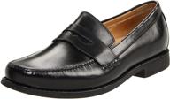 👞 men's johnston & murphy ainsworth penny black loafers & slip-ons shoes logo