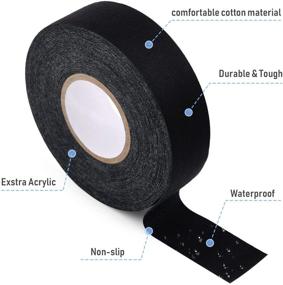 img 3 attached to 🏒 MEZUT Hockey Tape Cloth: Stretchable and Tearable Athletic Sport Tape for Hockey, Baseball - 2 Rolls, 1" x 27 yd