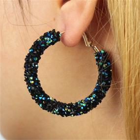 img 1 attached to DAMLENG Bohemian Sparkly Earrings Rhinestone