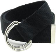 canvas double d ring buckle metal men's accessories and belts logo