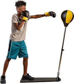 img 4 attached to Protocol Punching Bag with Stand & Boxing Gloves - Adjustable Height for Adults & Kids