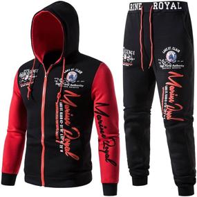 img 4 attached to Hakjay Tracksuit Full Zip Running Athletic Sports & Fitness and Team Sports