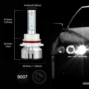 img 1 attached to 💡 INFITARY 9007 HB5 LED Headlight Bulb: High Low Dual Beam, 10000LM, 6500K Super Bright White, Plug and Play Conversion Kit