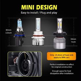 img 2 attached to 💡 INFITARY 9007 HB5 LED Headlight Bulb: High Low Dual Beam, 10000LM, 6500K Super Bright White, Plug and Play Conversion Kit