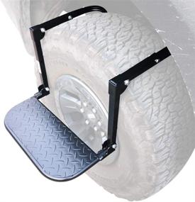 img 4 attached to KAYCENTOP Adjustable Tire Step - Tire Mounted Step for Pickup Truck & SUV, Over Tire Climber Step, Fits Max 14.4 Inch Tire Width, Anti-Slip Finish