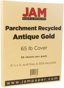 img 2 attached to 📃 JAM PAPER Parchment 65lb Cardstock - Antique Gold Recycled Coverstock - Pack of 50 Sheets, 8.5 x 11 - 176 gsm