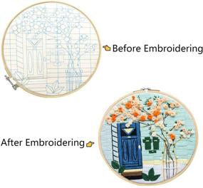 img 3 attached to 🧵 Complete Embroidery Starter Kit: Cross Stitch Patterns with 3D Floral Designs & Included Clothing