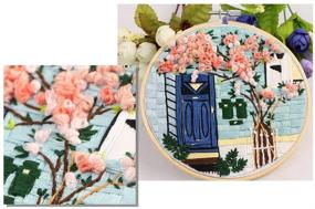 img 1 attached to 🧵 Complete Embroidery Starter Kit: Cross Stitch Patterns with 3D Floral Designs & Included Clothing