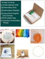 🧵 complete embroidery starter kit: cross stitch patterns with 3d floral designs & included clothing logo