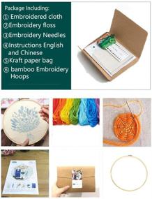 img 4 attached to 🧵 Complete Embroidery Starter Kit: Cross Stitch Patterns with 3D Floral Designs & Included Clothing