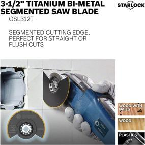 img 2 attached to 🔪 BOSCH OSL312T Starlock 3-1/2&#34; Titanium Bi-Metal Segmented Saw Blade: Efficient Multi-Tool Accessory