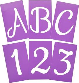 img 4 attached to 🎨 Hillman 840244 Script Decorative Stencils - 4-Inch, Purple (41 Count)