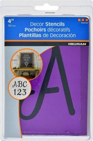 img 2 attached to 🎨 Hillman 840244 Script Decorative Stencils - 4-Inch, Purple (41 Count)