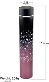 img 1 attached to 🌟 Starry Pink Insulated Water Bottle - 8.5 Oz, Coffee Thermos Mug with Double Wall Vacuum Insulation, Fashionable Skinny Mini Slim Stainless Steel Design