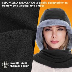 img 2 attached to 🎿 Dimples Excel Balaclava Ski Mask: Stay Warm with our Fleece Hood Scarf for Winter - Perfect for Women and Men