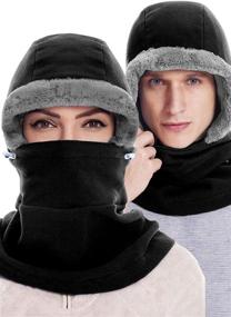img 4 attached to 🎿 Dimples Excel Balaclava Ski Mask: Stay Warm with our Fleece Hood Scarf for Winter - Perfect for Women and Men
