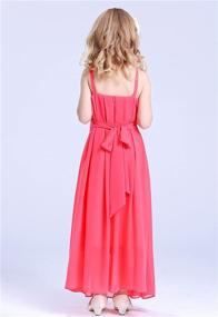 img 2 attached to 🌹 Joyful Rose Chiffon Junior Bridesmaid Clothing Dresses for Girls