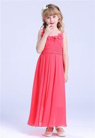 img 1 attached to 🌹 Joyful Rose Chiffon Junior Bridesmaid Clothing Dresses for Girls