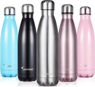 🥤 sportneer insulated stainless steel water bottle with double-walled thermal design - keeps beverages cold for 24 hours and hot for 12 hours, includes bottle brush - ideal for traveling & sports - 17oz / 26oz логотип