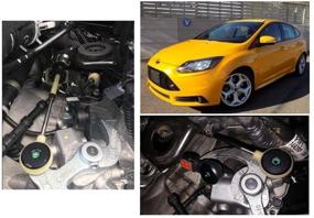img 1 attached to DEWHEL Красные JDM Алюминиевые втулки кабеля переключения передач: улучшение производительности для Ford FOCUS ST & RS 2013-настоящее время 6-скоростных механических трансмиссий.