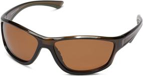 img 3 attached to Rapid Polarized Sunglasses - Crystal Olive Frame, 🕶️ Large Size (96100725) by Fisherman Eyewear - Brown Lens