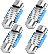 🔵 cato-wdj 31мм de3175 светодиодная лампа festoon, без ошибок canbus 3021 de3022 de3023 - голубая, 21smd 3014 микросхемы для внутреннего освещения салона автомобиля, багажного отделения и карты, 1,22 дюйма 31мм светодиодные лампы festoon - набор из 4 штук, голубой цвет логотип