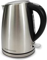 🔥 chef’schoice 681 cordless electric kettle: stylish design, brushed stainless steel, concealed heating element, boil dry protection, auto shut off - 1.7-liter, silver логотип