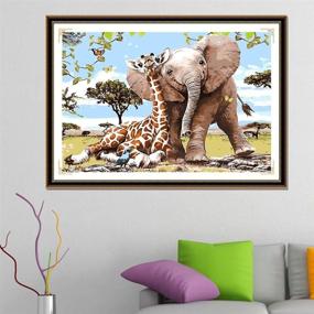 img 2 attached to Diamond Painting Elephant Rhinestone Embroidery Painting, Drawing & Art Supplies