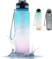 bottle motivational removable strainer fitness logo