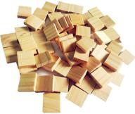 🎨 abbaoww 100pcs wood blank tiles: ideal for crafts, decoration, altered art & laser engraving logo