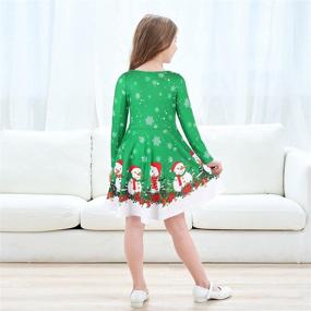 img 2 attached to JESKIDS Christmas Sleeve Dresses Pockets Girls' Clothing in Dresses