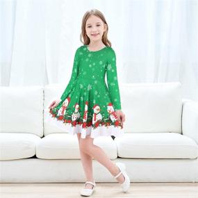 img 3 attached to JESKIDS Christmas Sleeve Dresses Pockets Girls' Clothing in Dresses