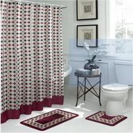 🛀 enhance your bathroom with bath fusion 15-piece shower set, 72"x72", christine red/berber logo