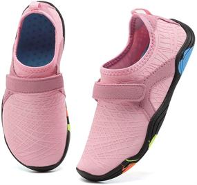img 4 attached to 👟 Water Shoes for Boys & Girls - Lightweight Comfort Sole, Easy Walking Slip-On Aqua Sock (Toddler/Little Kid/Big Kid)