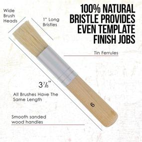 img 2 attached to 🖌️ Premium Quality U.S. Art Supply 5 Piece Wood Handle Stencil Brush Set - Versatile Natural Bristle Wooden Template Paint Brushes for Watercolor, Acrylic, and Oil Painting - Ideal for Craft, DIY Projects, Card Making, and Professional Furniture Upcycling with Chalk and Wax