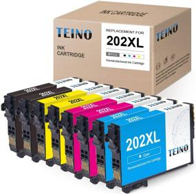 img 4 attached to TEINO Remanufactured Ink Cartridge Set for Epson Workforce WF-2860 XP-5100 (202XL 202 T202XL Compatible, 8-Pack, Black, Cyan, Magenta, Yellow)