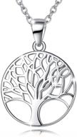 🎁 agvana sterling silver necklace: family tree of life pendant, an ideal christmas gift for women, family, and yourself, jewelry for anniversary, birthday, and special occasions, 16+2 inches logo