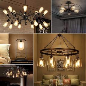 img 1 attached to Captivating Vintage Style: Explore our Dimmable Filament Chandelier