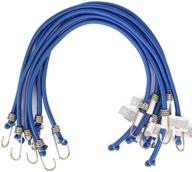 🔵 xstrap 36-inch x 12mm bungee cords 6 pack - heavy duty bungee ropes straps for outdoor, luggage rack, camping, tents, cargo - blue logo