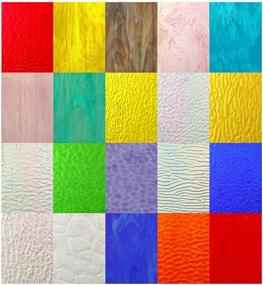 img 1 attached to 🎨 MaxGrain 20 Stained Glass Sheets Variety Pack for Crafts and Mosaic Making - Textured Cathedral Art Glass Sheets, 6x4 inch, Transparent, Opaque, and Clear