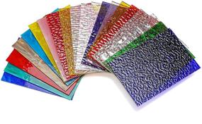 img 3 attached to 🎨 MaxGrain 20 Stained Glass Sheets Variety Pack for Crafts and Mosaic Making - Textured Cathedral Art Glass Sheets, 6x4 inch, Transparent, Opaque, and Clear