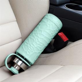 img 2 attached to 🍶 19.5 oz BPA-Free Glass Water Bottle with Silicone Sleeve - Anchor Hocking Life Durable, Wide Mouth, Leak Proof Design