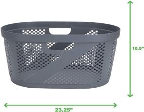 img 2 attached to Laundry Basket, Gray 40 Liter Mind Reading Clothes Organizer