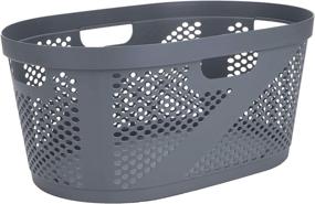 img 1 attached to Laundry Basket, Gray 40 Liter Mind Reading Clothes Organizer