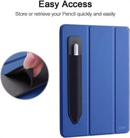 img 1 attached to 🖊️ ESR Pencil Holder for Pencil (1st and 2nd Gen) - Elastic Pocket, Stylus Pen Protective Sleeve with Adhesive Attachment - Black